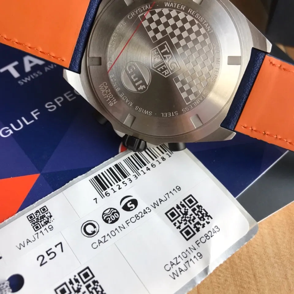 Tag Heuer Men's Formula 1 Gulf SE Quartz Chronograph 43mm Watch CAZ101N.FC8243