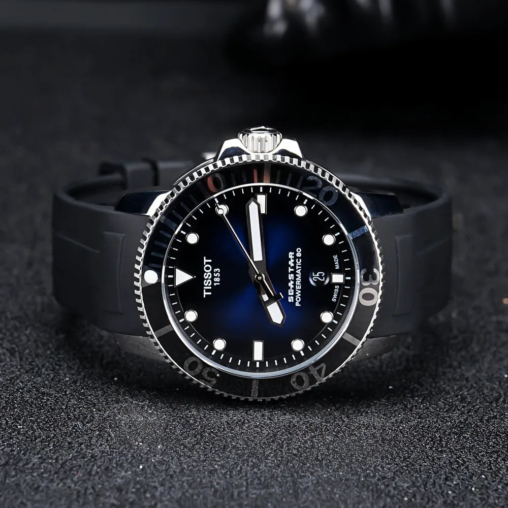 Tissot Seastar 1000 Powermatic 80 Black Dial 43MM Men's Watch T120.407.17.041.00