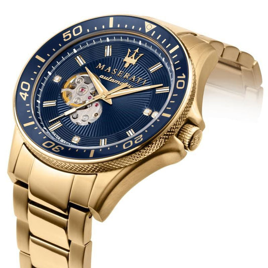 Sfida Blue-Yellow Gold-Toned Men's Watch - R8823140004