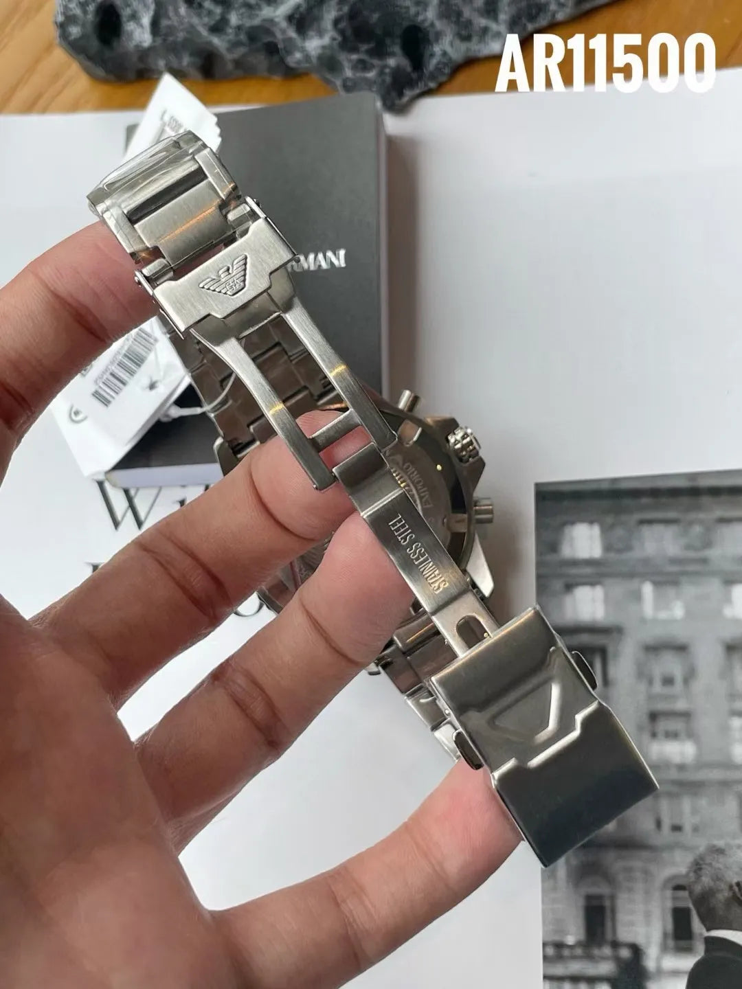 Emporio Armani Diver Chronograph Green Dial Men’s Watch AR11500