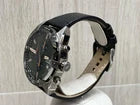 Brand New Diesel Spiked Chronograph Black Leather DZ4626