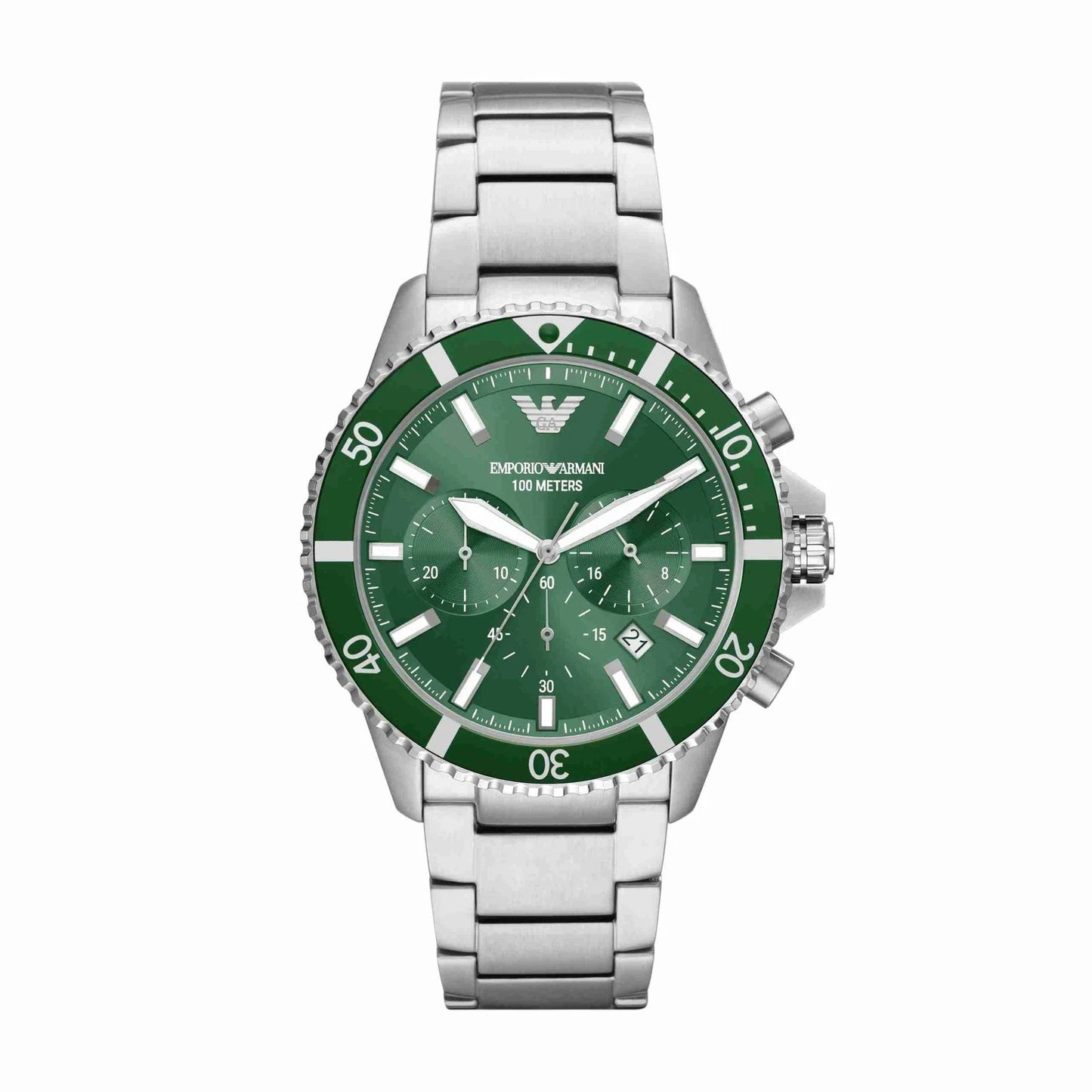 Emporio Armani Diver Chronograph Green Dial Men’s Watch AR11500