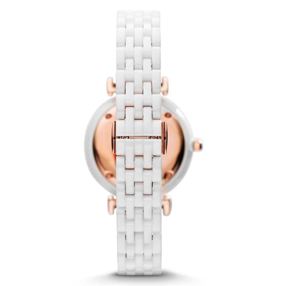 Emporio Armani Watch AR1486 Rose Gold White Ceramic Ladies Watch WATCHSHOP ALEX