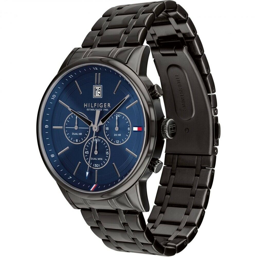 Tommy Hilfiger 1791633 Watch Man's Chronograph Blue & Black