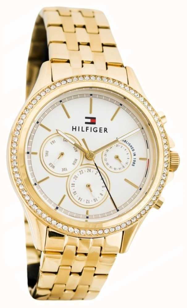 Tommy Hilfiger 1781977 Ari White Gold Stainless Steel Ladies Chronograph Watch