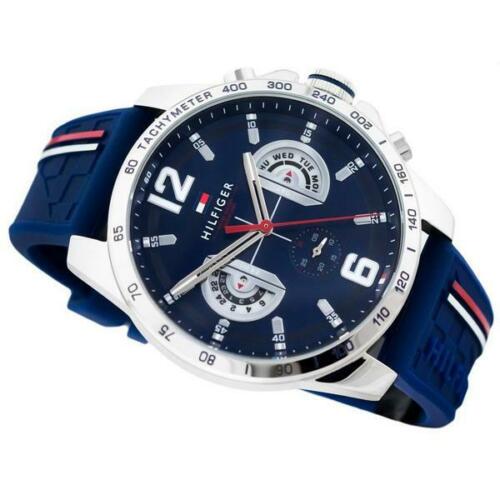 Tommy Hilfiger 1791476 Tachymeter Navy Blue Day Date Men's Decker Watch