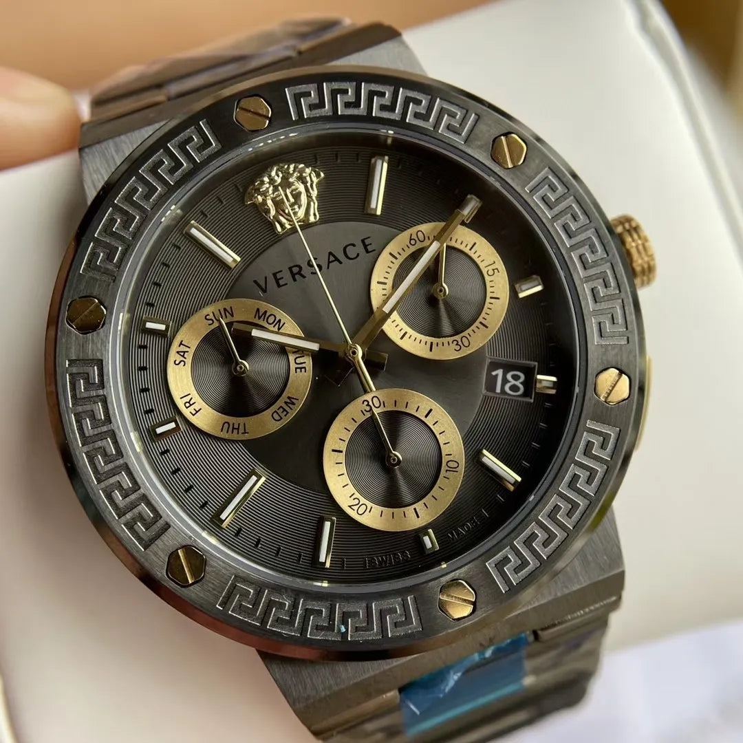 Versace Men's Watch Greca Logo Chrono 43mm - VEZ900521