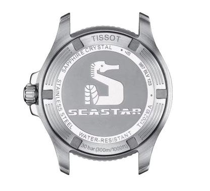 Tissot Seastar 1000 Mother of Pearl White Dial White Rubber Strap Watch for Women - T120.210.17.116.00