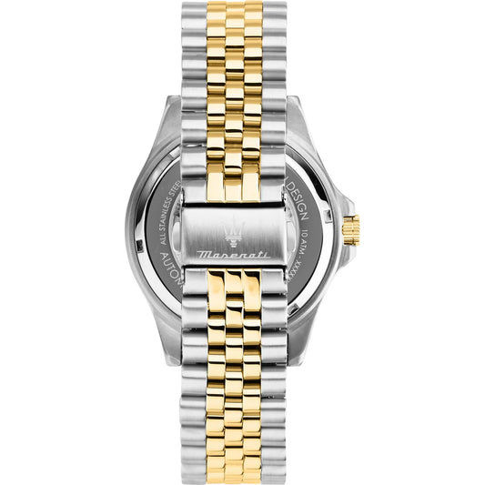 Maserati SFIDA Automatic Skeleton Black Dial Two Tone Watch For Men - R8823140010