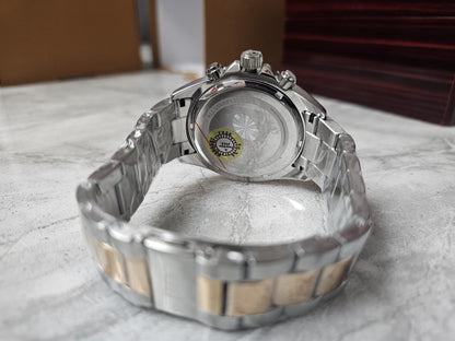 BaoDery BD1791121 Ocean Edition Black Dial Two Tone Steel Strap Watch for Men