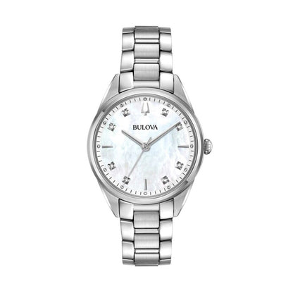 BULOVA Mod. SS CLASSIC SUTTON MOP DIAMONDS LADY 96P199-0