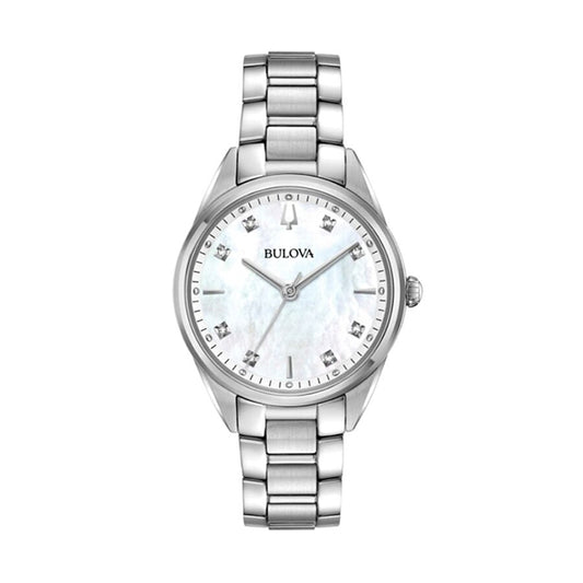 BULOVA Mod. SS CLASSIC SUTTON MOP DIAMONDS LADY 96P199-0