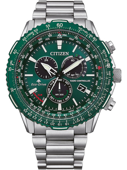 CITIZEN Mod. RADIOCONTROLLED Crono Pilot Steel-0