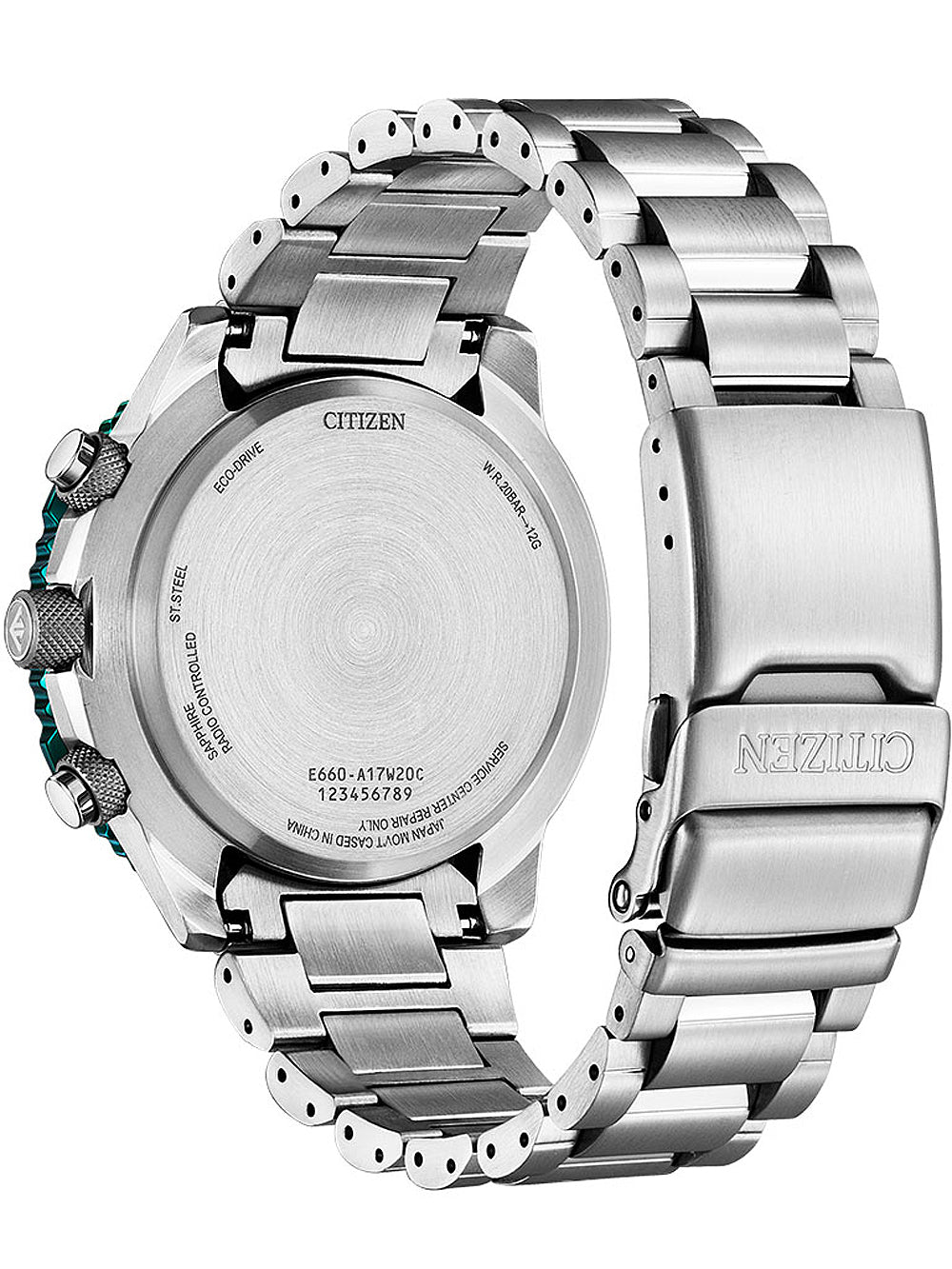 CITIZEN Mod. RADIOCONTROLLED Crono Pilot Steel-2