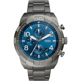 Fossil FS5711 Bronson Chronograph Smoke Blue Dial Stainless Steel Watch