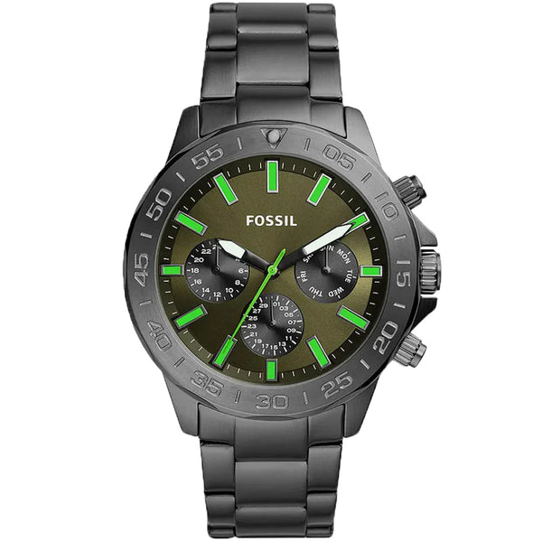 Fossil BQ2504 Bannon Green Dial Black Men's Watch