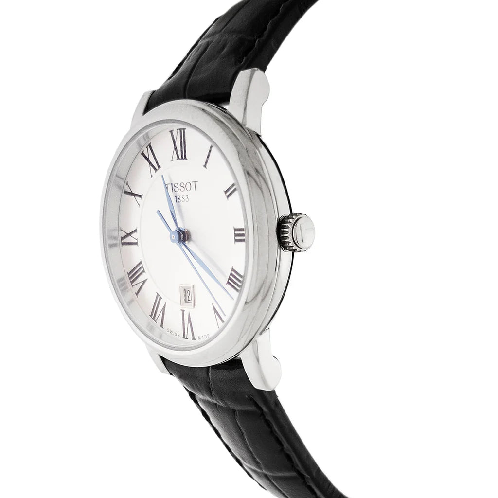 Tissot Carson Lady Silver Dial Black Leather Women - T122.210.16.033.00
