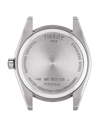 Tissot Gentleman Blue Dial Brown Leather Strap Watch For Men - T127.410.16.041.00