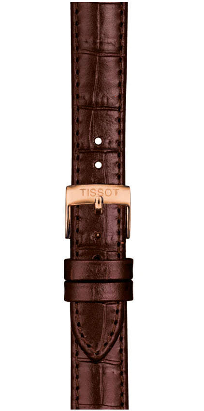 Tissot Carson Premium Lady Silver Dial Brown Leather Strap Watch For Women - T122.210.36.033.00