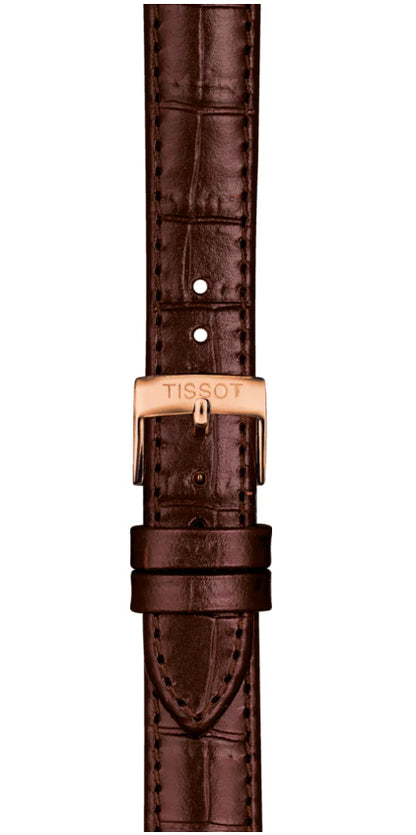 Tissot Carson Premium Lady Silver Dial Brown Leather Strap Watch For Women - T122.210.36.033.00