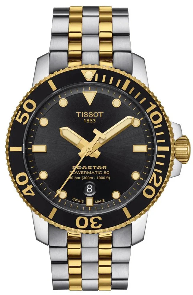 Tissot Seastar 1000 Powermatic 80 Black Dial 43MM Men's Watch T120.407.22.051.00