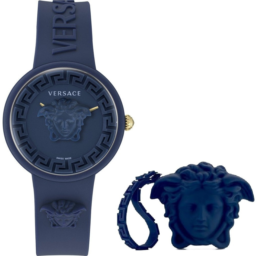VERSACE Mod. MEDUSA POP + VERSACE BLUE SILICON PURSE-0