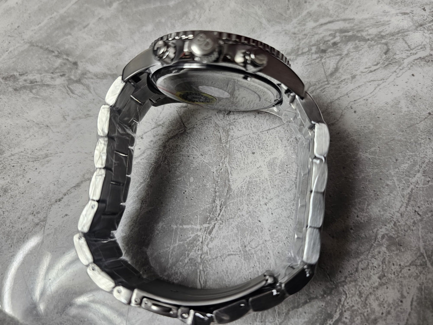 BaoDery BD1791121 Ocean Edition Black Dial Two Tone Steel Strap Watch for Men