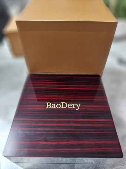 BaoDery BD1791121 Ocean Edition Black Dial Two Tone Steel Strap Watch for Men