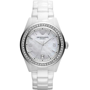 Armani AR1426 Ceramica Ladies Leo Medium Watch