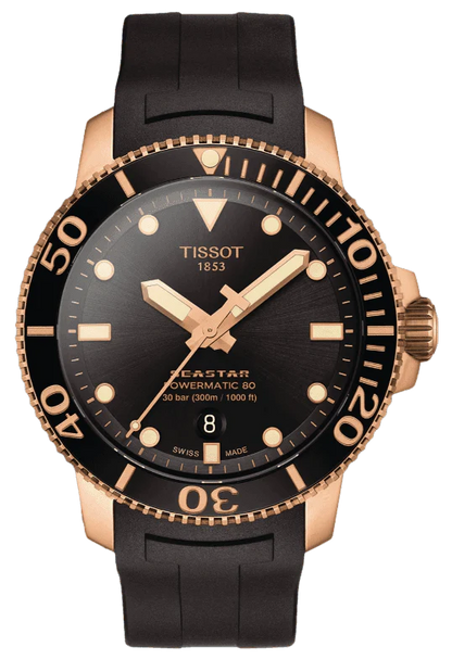 Tissot Seastar 1000 Powermatic 80 Black Dial 43MM Men's Watch T120.407.37.051.01