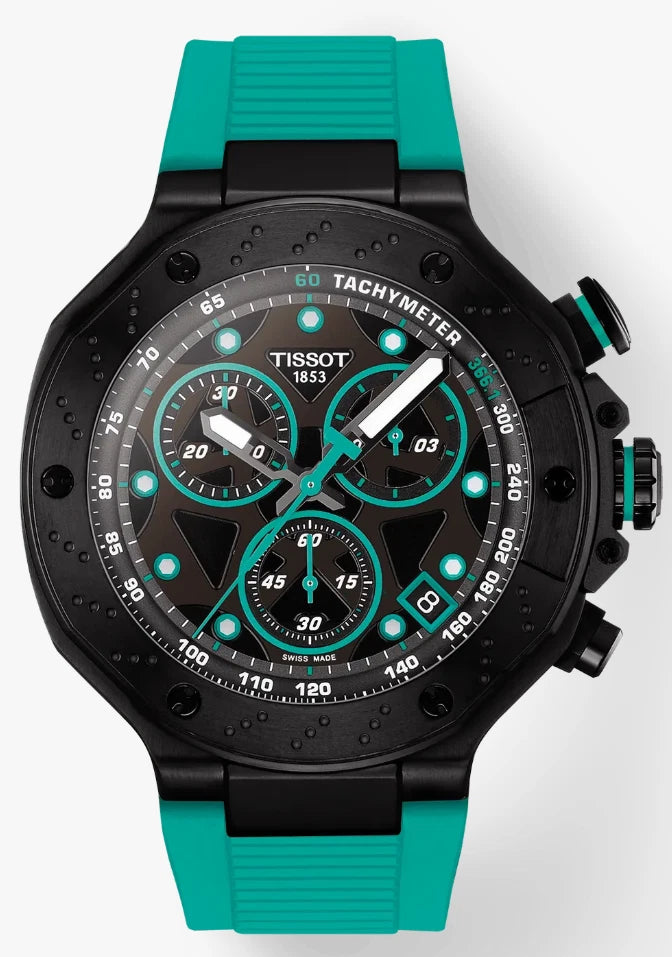 Tissot T-Race Chronograph Black & Green Men's Watch Quartz T141.417.37.051.01