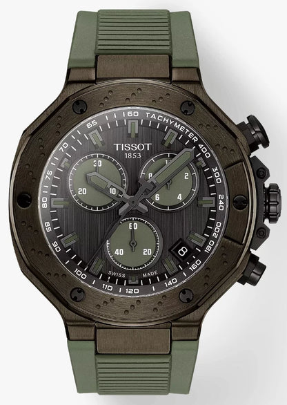T-Race Chrono Dark Grey & Green Men's Watch Quartz T141.417.37.061.02
