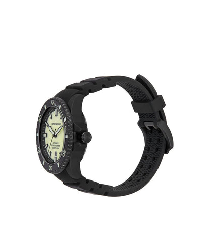 Armani Sea Explorer Black Silicone Strap Watch AR60085