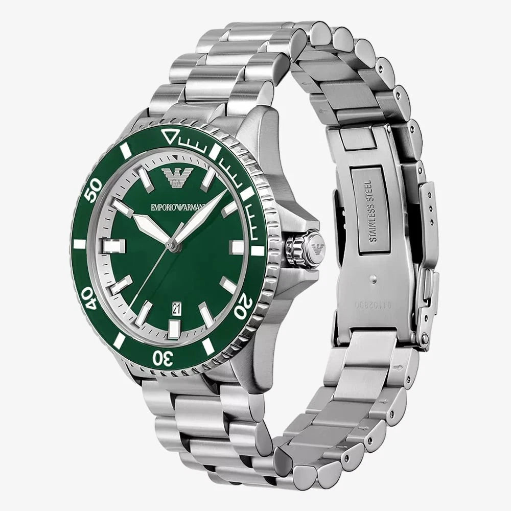 Emporio Armani Mens Sea Explorer Green Watch AR60080