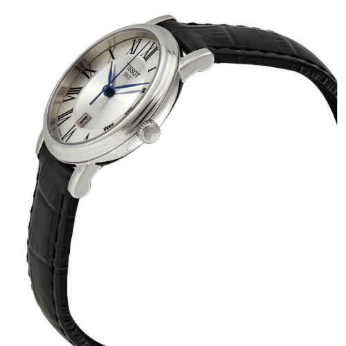 Tissot Carson Lady Silver Dial Black Leather Women - T122.210.16.033.00