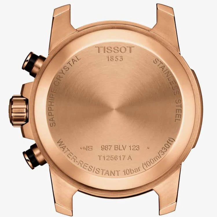 Tissot Supersport Chrono Black Dial Black Leather Strap Watch for Men - T125.617.36.051.00