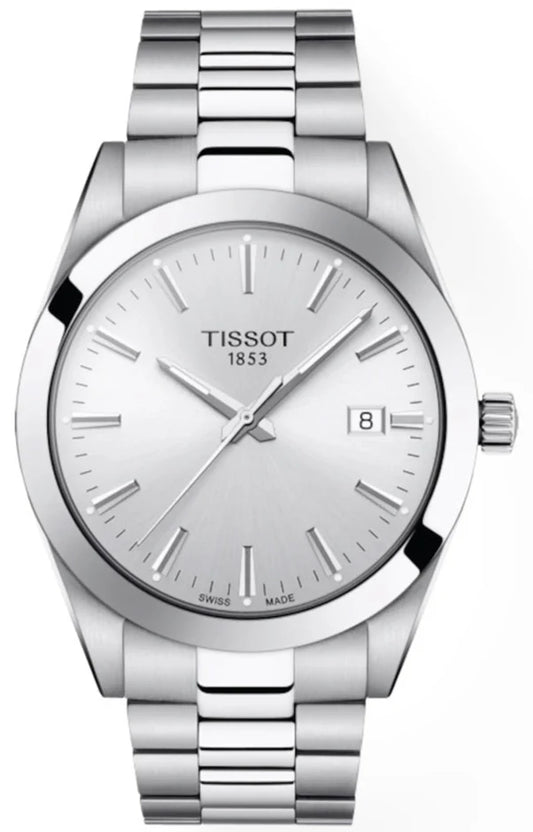 Tissot Gentleman Silver Dial Silver Steel Strap Watch For Men - T127.410.11.031.00