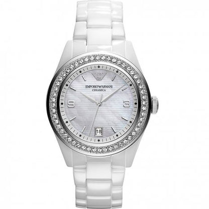 Armani AR1426 Ceramica Ladies Leo Medium Watch