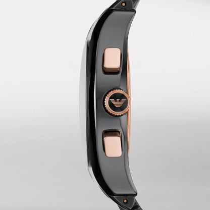 Armani AR1410 Ceramica Chronograph Analog Black Men's Watch