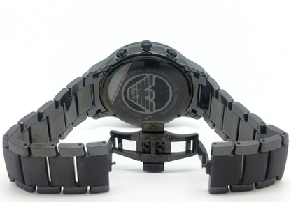 Armani AR1451 Men's Ceramic Black Dial Chronograph Watch