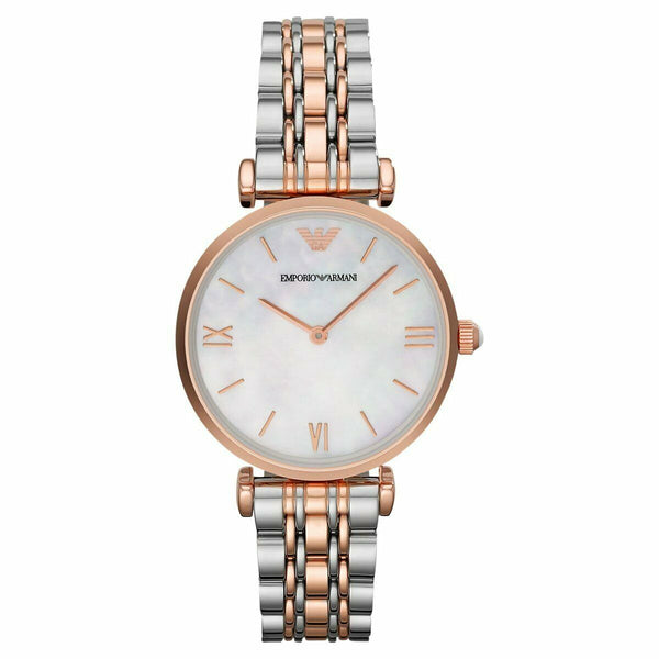 Emporio Armani AR1683 Women's Two Tone Mother of Pearl Dial Watch