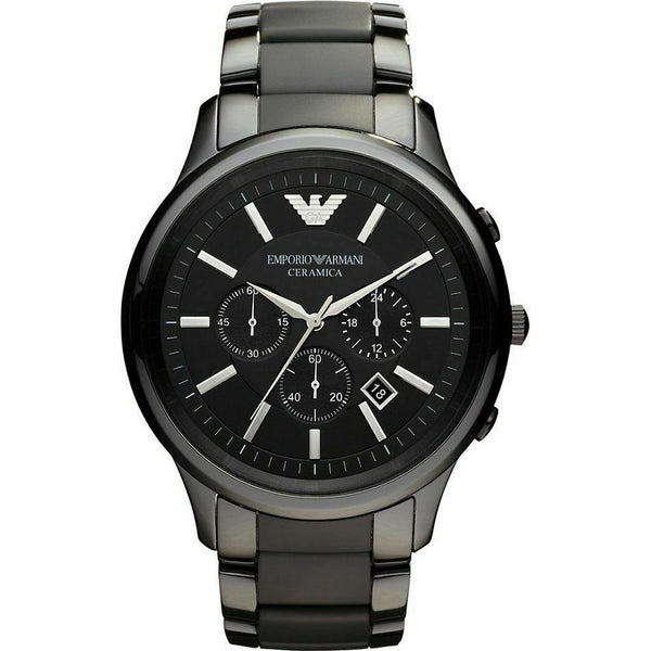 Emporio Armani AR1451 Men's Ceramic Black Dial Chronograph Watch