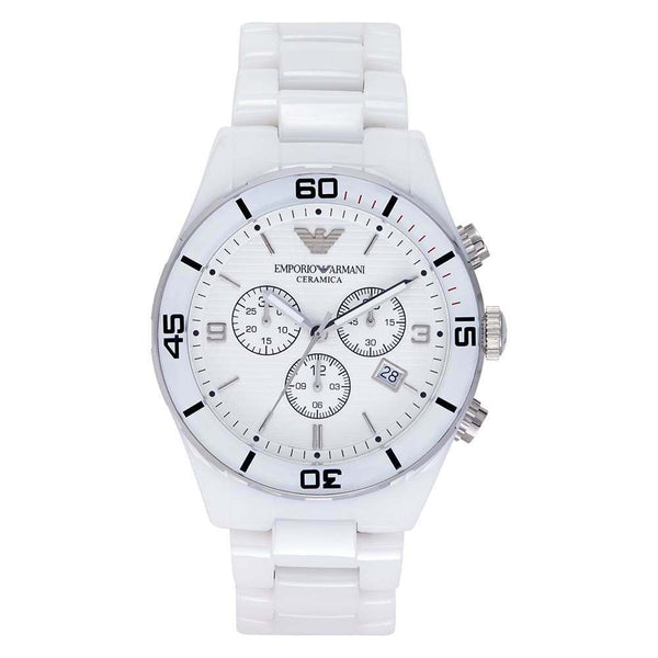 Emporio Armani Watches AR1424 Gents White Ceramic Watch