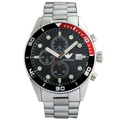 Armani AR5855 Silver Sports Black Men's Watch