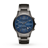 Emporio Armani Watches AR11215 Grey & Blue Steel Chronograph Men's Watch