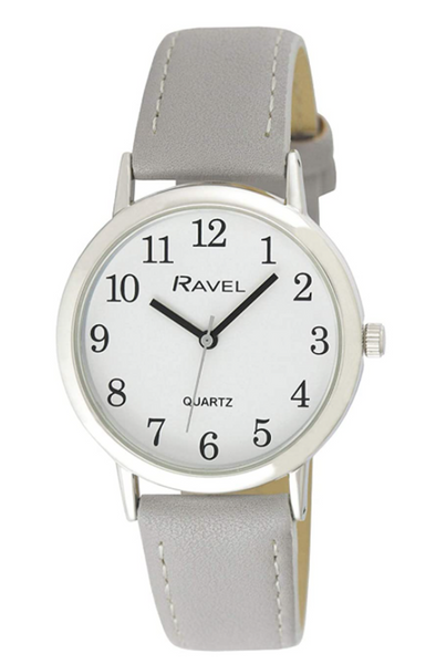 Ravel Womens Classic Strap Large Grey Watch R0137.13.1